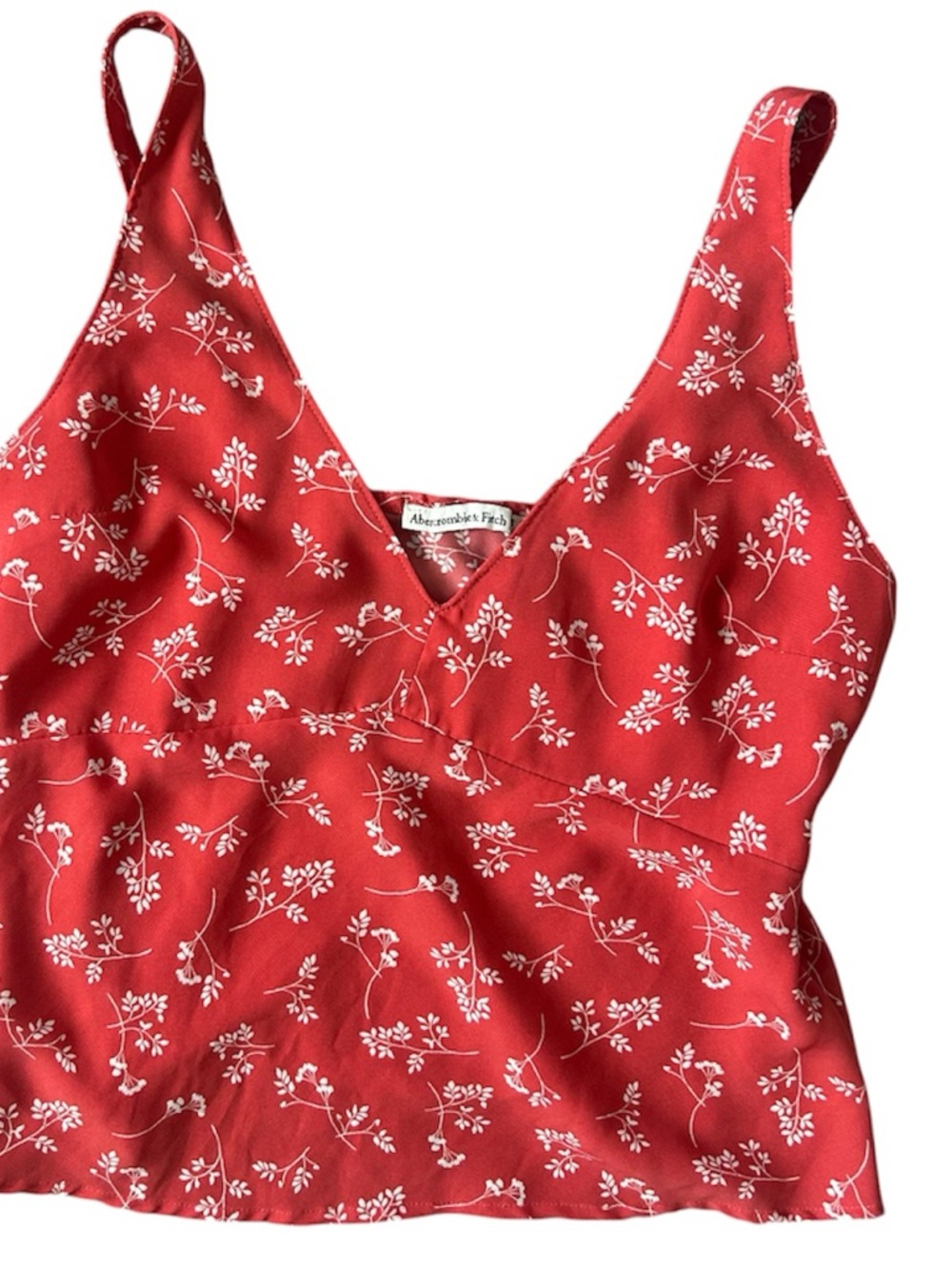 Abercrombie & Fitch Coral-Red Floral V-Neck Cami